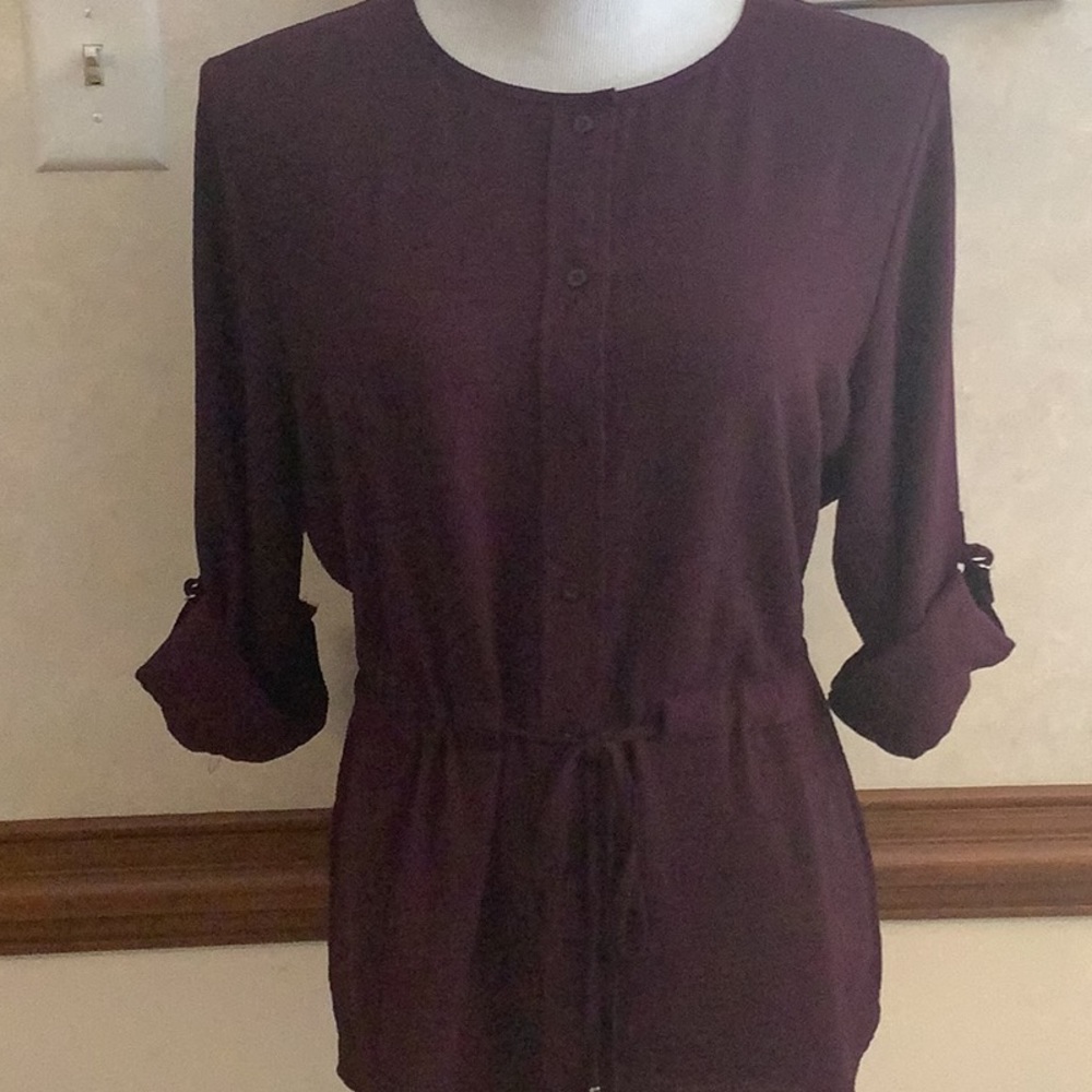 Calvin Klein Burgundy Top NWT